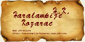 Haralampije Kozarac vizit kartica
